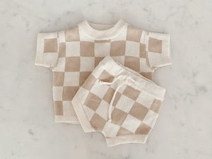 Checkered Shorts & Tee Set