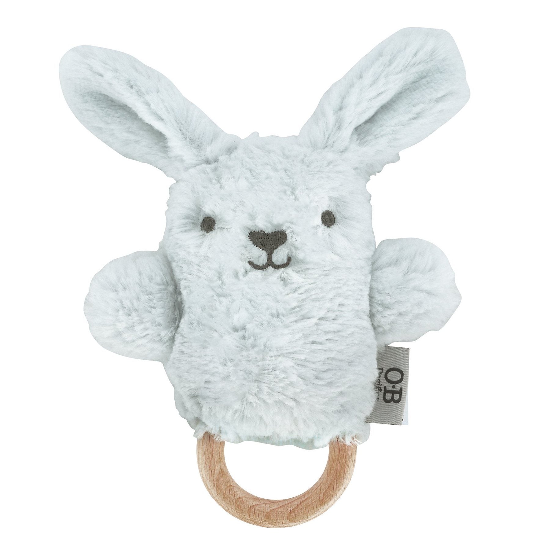 Baxter Bunny Wooden Teethe/Rattle - by OB Design