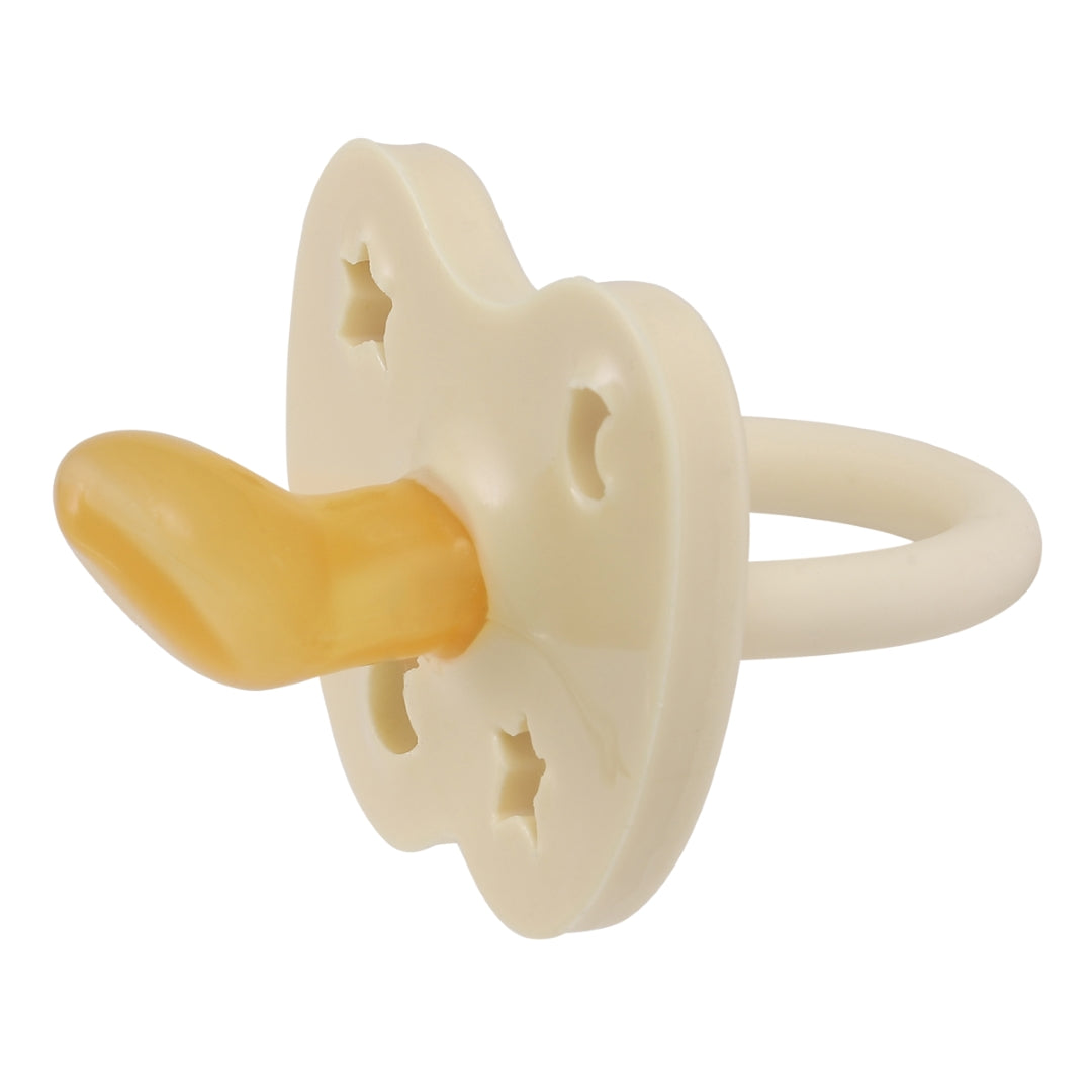 Hevea Coloured Natural Rubber Pacifier - 0-3 MONTHS- ORTHODONTIC TEAT