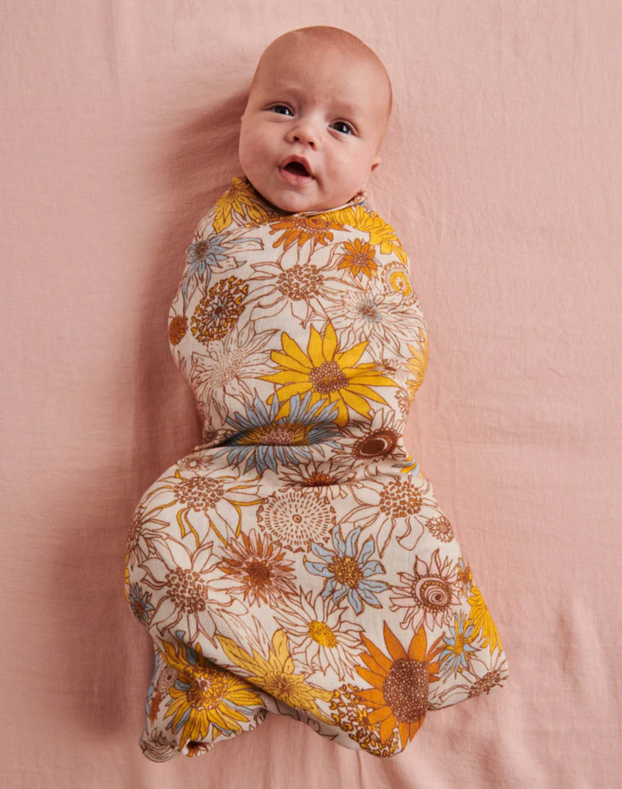 Sunflower Happy Bamboo Swaddle - By Kip & Co