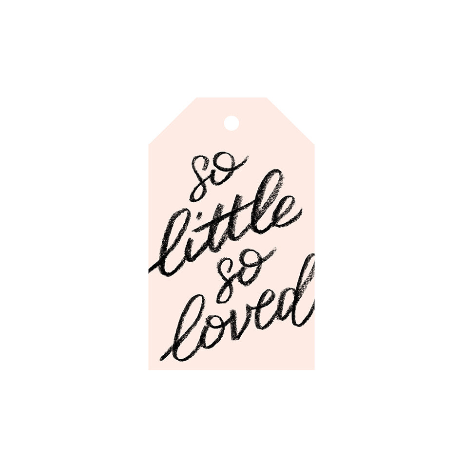 So little, so loved (blush) Gift Tag