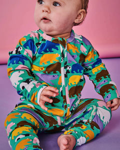 Can't Bear It Organic L/S Zip Romper - By Kip & Co