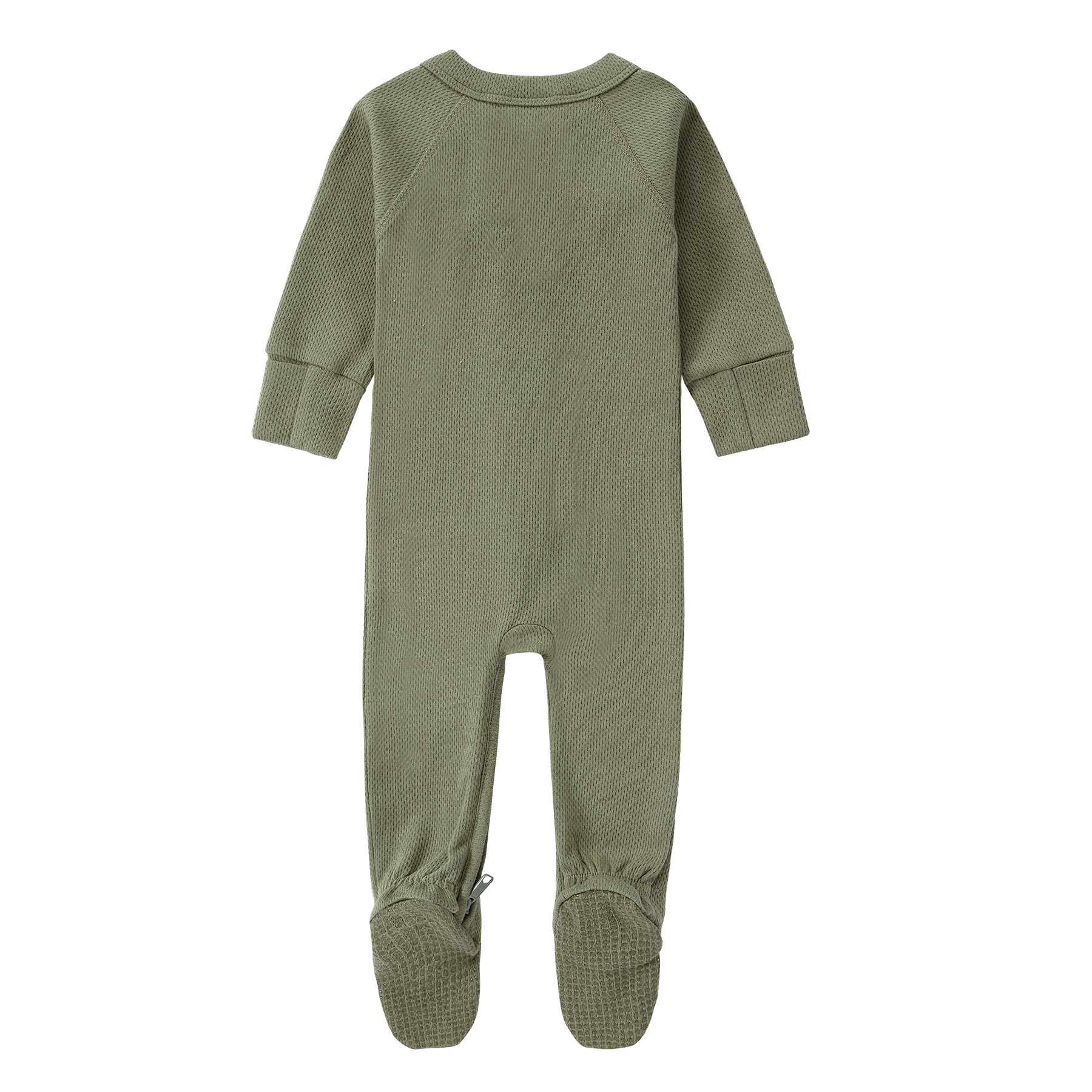 Zip Suit Long Sleeve Pant - Moss (Pointelle) - By SUSUKOSHI