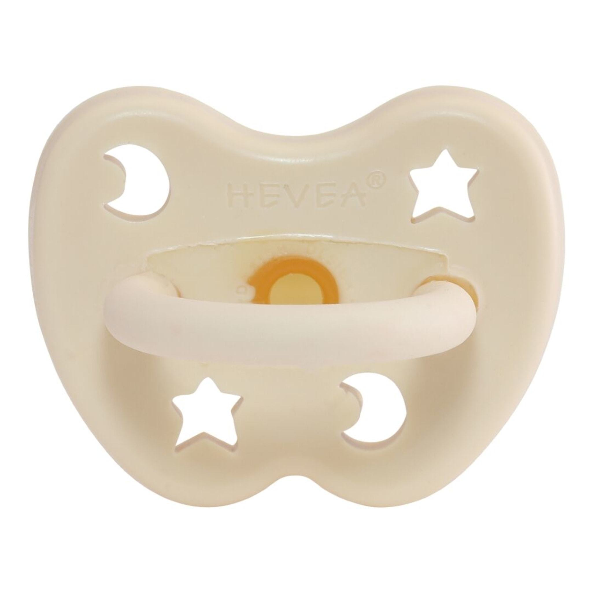Hevea Coloured Natural Rubber Pacifier - 3-36 MONTHS - ROUND TEAT